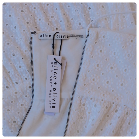 ALICE + OLIVIA Shanti Button-Front Tiered Dress - Picture 8 of 13